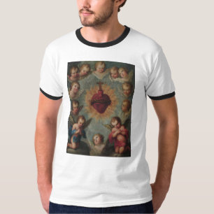 Jose Paezクラシック Men's Shirtによるハートの神聖なアート Tシャツ