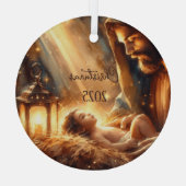 Joseph and Baby Jesus Ornament ガラスオーナメント (裏面)
