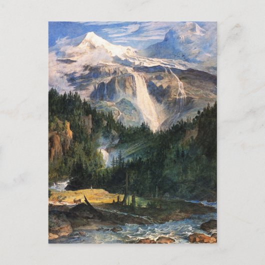 Joseph Anton Koch, Schmadribach Wasserfall, 1822 ポストカード (正面)