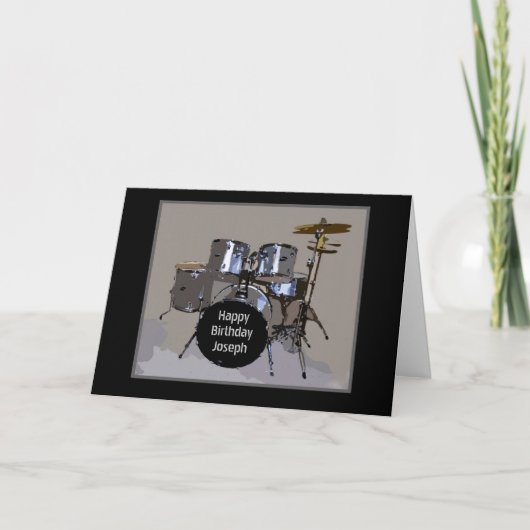 Joseph Happy Birthday Drums カード (正面)