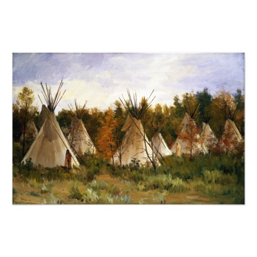 Joseph Henry Sharp The Summer Camp Poster フォトプリント (正面)