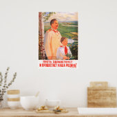 Joseph Stalin Soviet propaganda poster ポスター (キッチン)