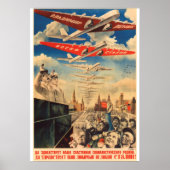 Joseph Stalin Soviet propaganda poster ポスター (正面)