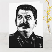 Joseph Stalin, USSR, CCCP, Soviet Union, Communism カード (黄色い花)