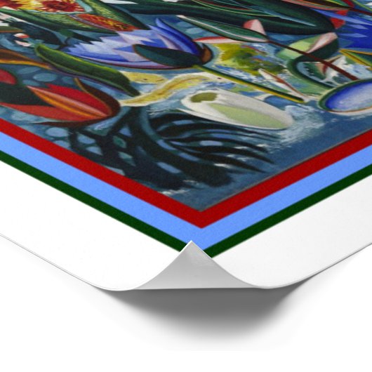 Joseph Stella "Flowers Italy" 1931 16x20 ポスター (角)