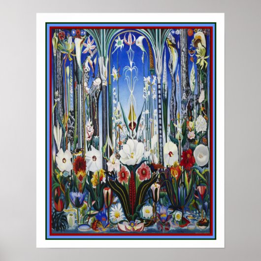 Joseph Stella "Flowers Italy" 1931 16x20 ポスター (正面)