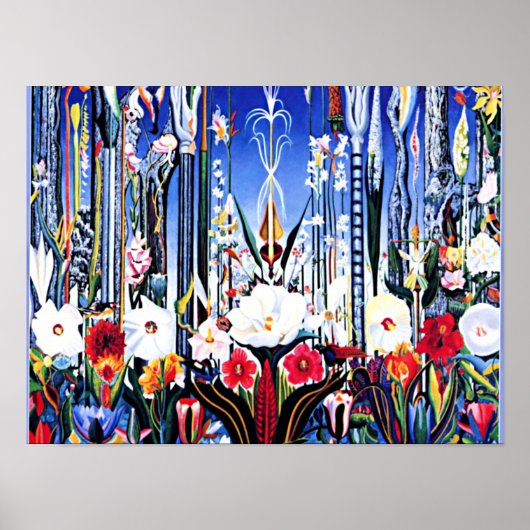 Joseph Stella painting, Flowers Italy ポスター (正面)