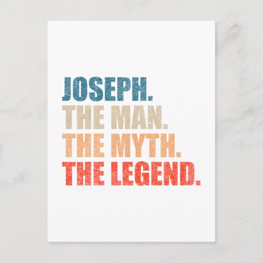 Joseph The Man The Myth The Legend ポストカード (正面)