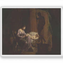 Joseph Wright of Derby：ペネロープアンラヴリング彼女のくもの巣 シール