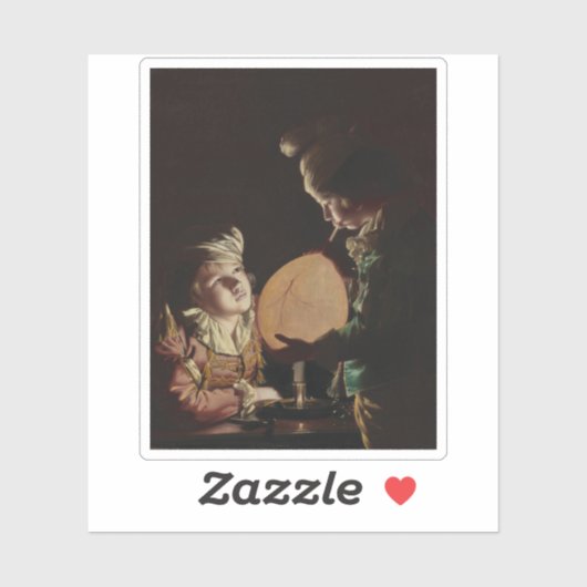 Joseph Wright of Derby - Two Boys with a Bauder シール (シート)