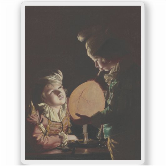 Joseph Wright of Derby - Two Boys with a Bauder シール (正面)