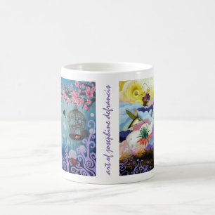 Josephine DeFrancis著二重絵画マグ コーヒーマグカップ