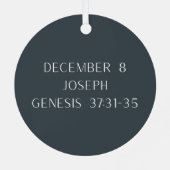 Joseph's Coat of Many Colors Advent Jesse Tree メタルオーナメント (裏面)