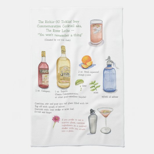 Joshの飲み物 キッチンタオル (縦)