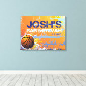 JOSHの（ユダヤ教の）バル・ミツバーのサインインボード1 キャンバスプリント (インサイチュ (ウッドフロア))