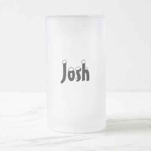 Josh名前によってスタイル曇らされるマグ フロストグラスビールジョッキ (中央)