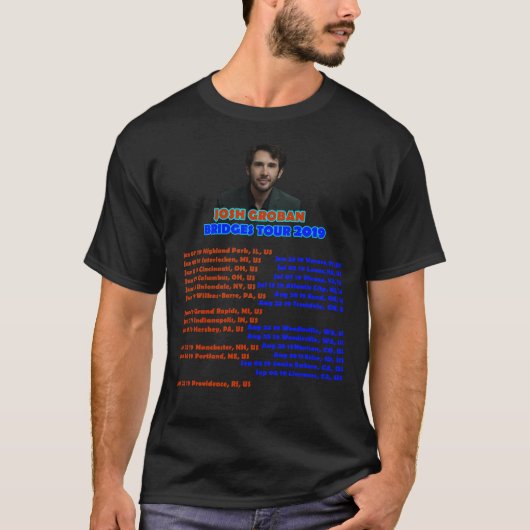 JOSH GROBAN Idina Menzel旅行2019年 Tシャツ (正面)