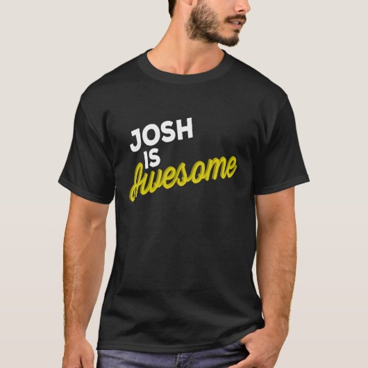 JOSH IS AWESOME Support Team Positive Cheer Fan Tシャツ (正面)
