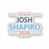 Josh Shapiro 2028 シール (正面)