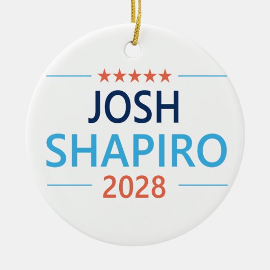 Josh Shapiro 2028 セラミックオーナメント (正面)