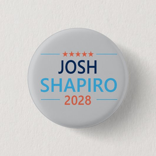 Josh Shapiro 2028 缶バッジ (正面)