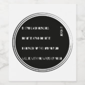 Joshuaの聖書の節「強く勇敢になれ」 ワインラベル (シングルラベル)