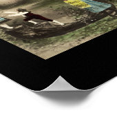 JOSHUAアルファベットレター名アート ポスター (角)