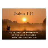 Joshua 1:11土地のカードを所持する (正面横)