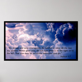 Joshua 1:7ポスター ポスター