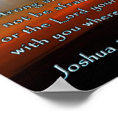 Joshua 1:9サンセットクロス ポスター (角)