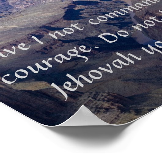 Joshua 1:9ポスター ポスター (角)