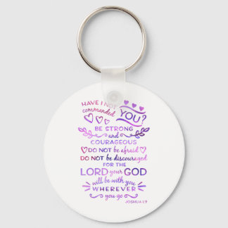 Joshua 1:9聖書聖なる書物、 経典Verse Keychain キーホルダー