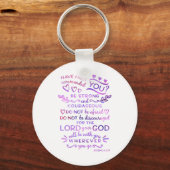 Joshua 1:9聖書聖なる書物、 経典Verse Keychain キーホルダー (正面)