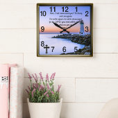 Joshua 1:9:キリスト教信仰祈りの言葉スクエアウォールCl スクエア壁時計