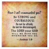Joshua 1:9 Be strong and hearful, Bible Verse タイル (正面)