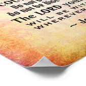 Joshua 1:9 Be strong and hearful, Bible Verse ポスター (角)