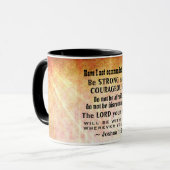 Joshua 1:9 Be strong and hearful, Bible Verse マグカップ (正面左)