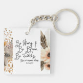 Joshua 1 9 Be strong Be Brave Bible Verse キーホルダー (裏面)
