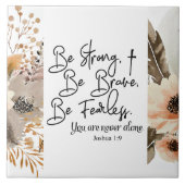 Joshua 1 9 Be strong Be Brave Bible Verse タイル (正面)