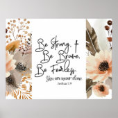 Joshua 1 9 Be strong Be Brave Bible Verse ポスター (正面)