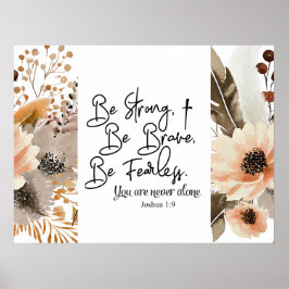 Joshua 1 9 Be strong Be Brave Bible Verse ポスター