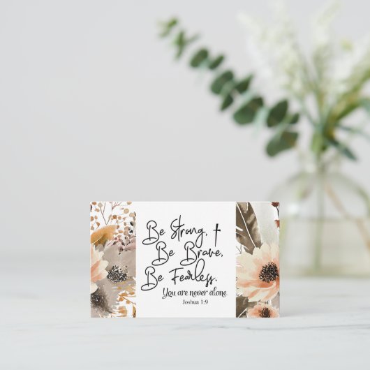 Joshua 1 9 Be strong Be Brave Bible Verse 名刺 (スタンド正面)
