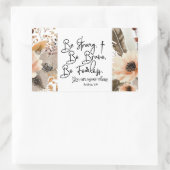 Joshua 1 9 Be strong Be Brave Bible Verse 長方形シール (バッグ)