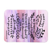 Joshua 1 9 Be Strong Bible聖なる書物、 経典節 マグネット (横)