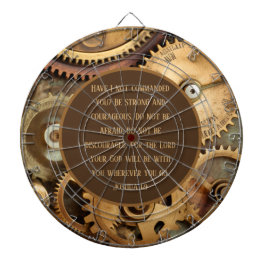 Joshua 1:9 Dart Board Encouraging Bible Verse  ダーツボード