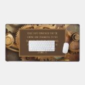 Joshua 1:9 Desk Mat Bible Verse Gears デスクマット (キーボード&マウス)
