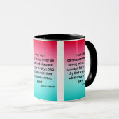 Joshua 1:9 KJVバイブル聖なる書物、 経典Pic 2-Tone Mug マグカップ (正面右)