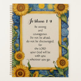 Joshua 1:9 NIV 聖書の言葉アート プランナー手帳
