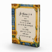 Joshua 1:9 NIV 聖書の詩の芸術 フォトブロック (右)