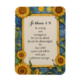 Joshua 1:9 NIV 聖書の詩 アート マグネット